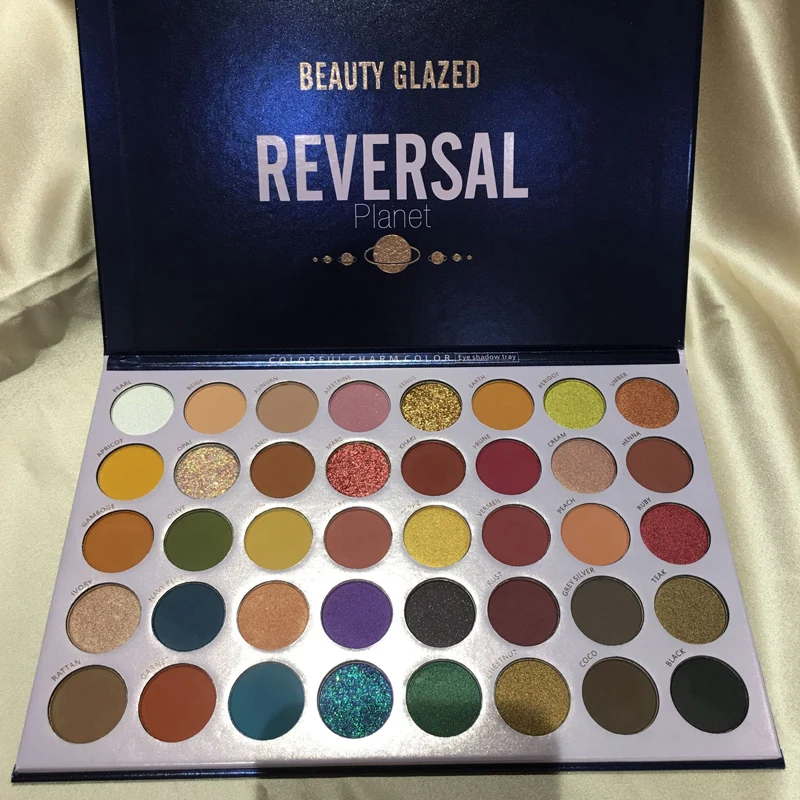 BEAUTY GLAZED Новая палетка теней для век Matte Shimmer с водонепроницаемым Nude Reversal Planet Makeup Eye Shadow Pallete Cosmetics на 40 цветов.