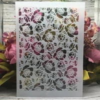 a4 29cm big flowers texture diy layering stencils wall painting scrapbook coloring embossing album decorative template