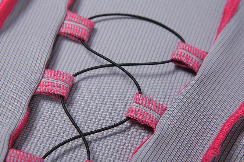 Лидер продаж пикантный Топ BIIKPIIK в стиле пэчворк с завязками спереди женские