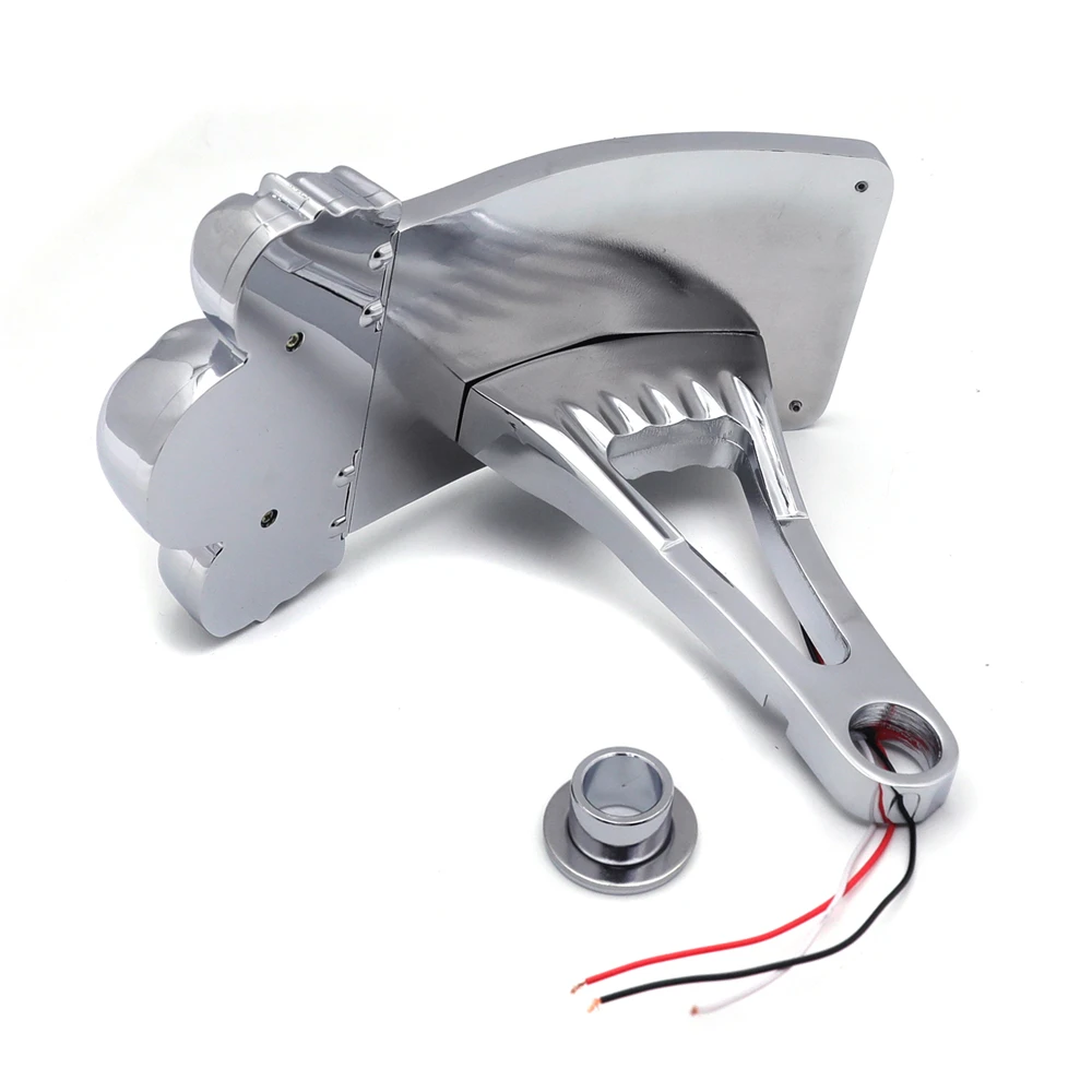 Хромированный с черепом светодиодный задний фонарь кривая Боковое крепление