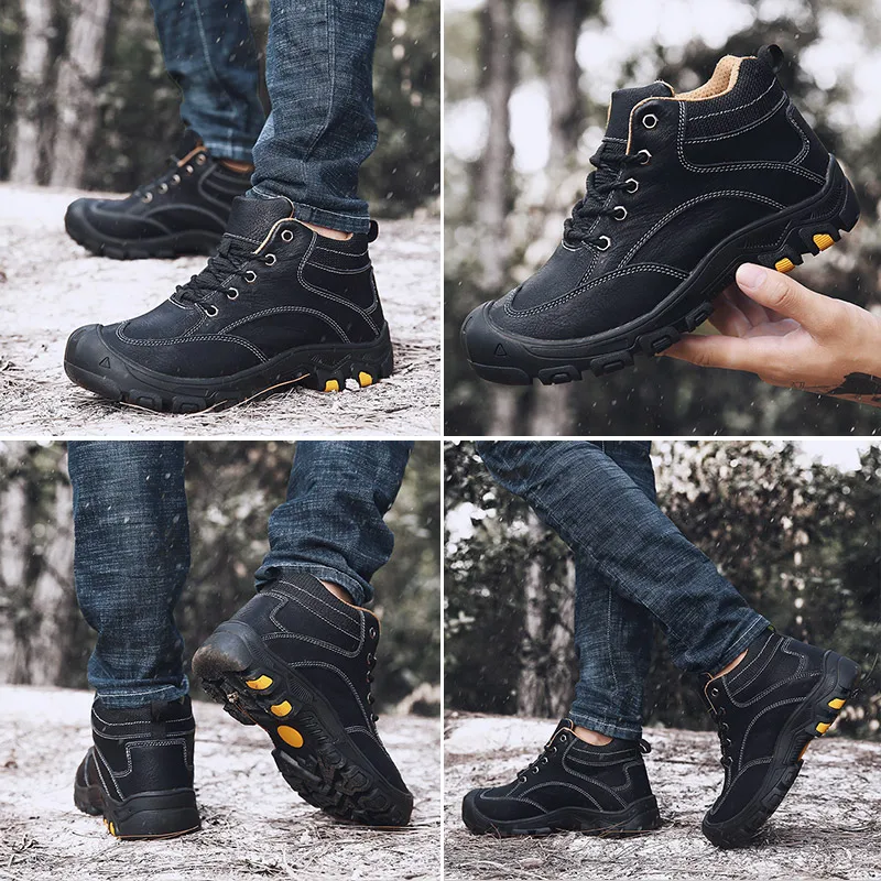 Мужские зимние кроссовки gomвозле 2020 дышащая походная обувь для горного туризма