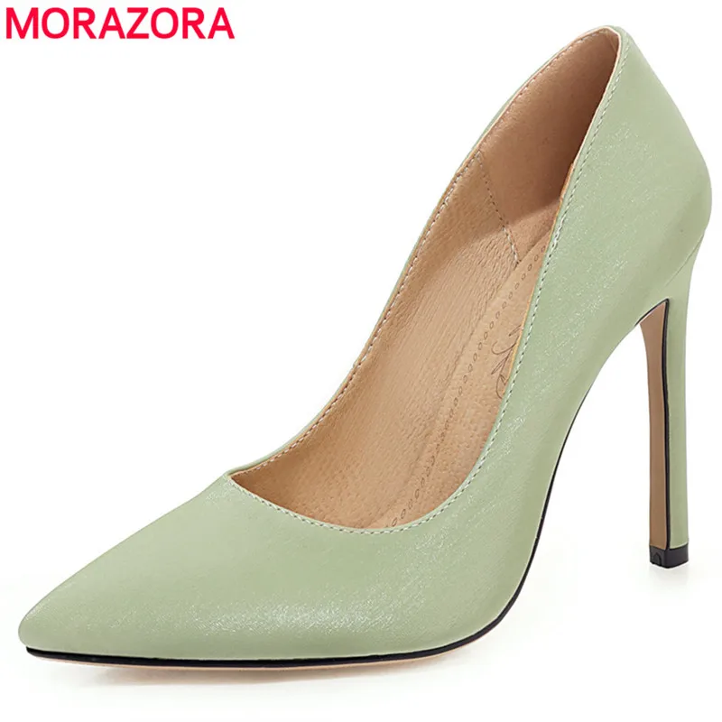 Женские туфли-лодочки на высоком каблуке MORAZORA черные или белые с острым носком