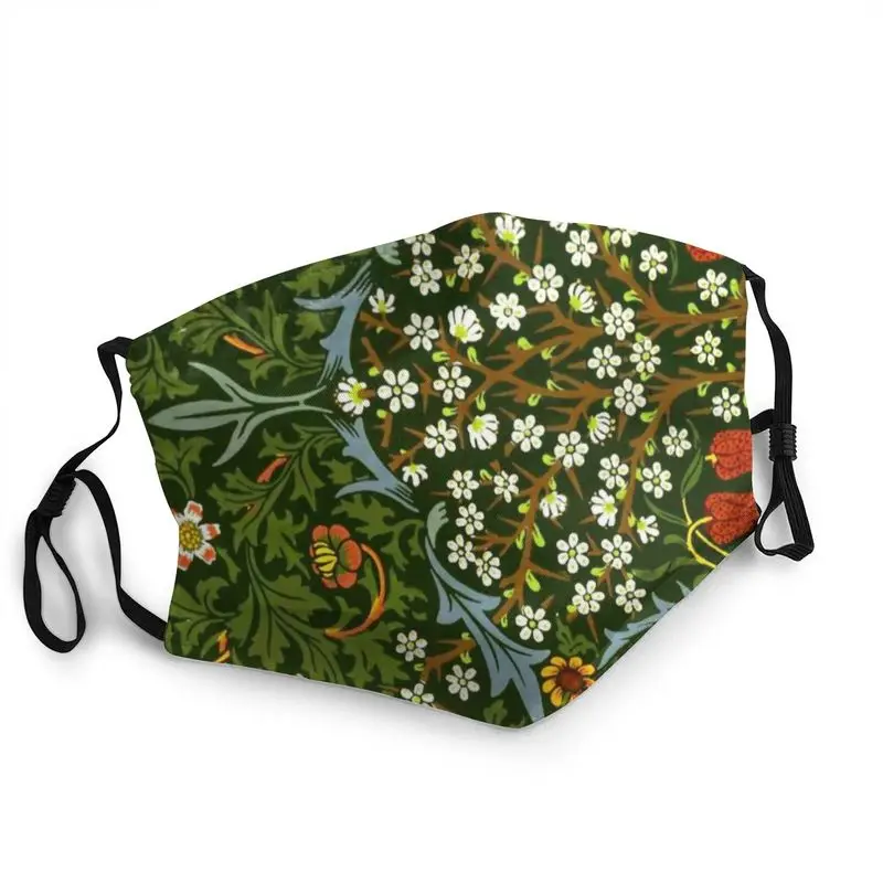 

Blackthorn маска против пыли моющиеся Винтаж William Morris маска для лица Защитная крышка респиратор для взрослых Рот-муфельная печь