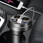 Автомобильное зарядное устройство с двумя USB-портами, держатель для телефона, светодиодный дисплей, адаптер питания DC5 В, 3,1 А, для iPhone, Android