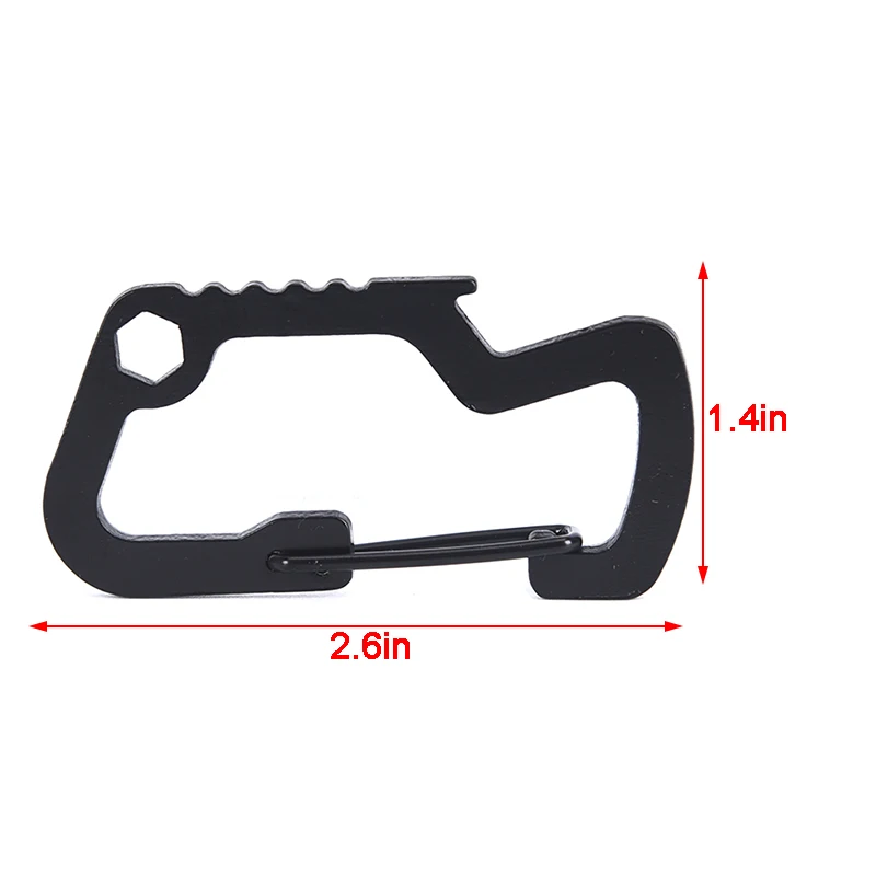 1 шт. защитный мульти инструменты Карабин брелок для ключей дорожная Бутылка