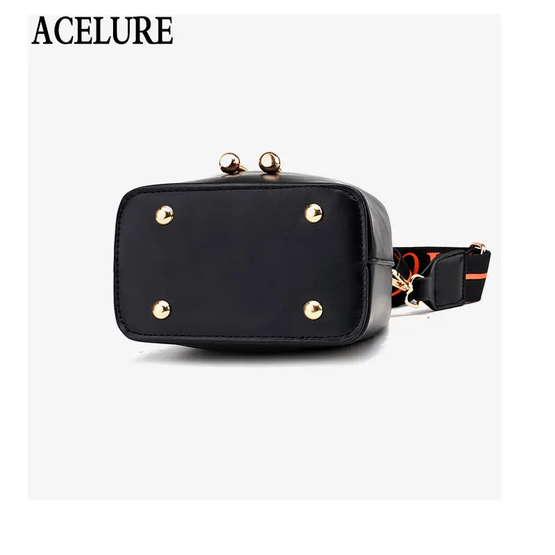 

High Capacity Solid Color Bucket Purse Women Casual Fashion Shoulder Crossbody Bags Female PU Leather Shopping Messenger Bags