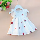 Летние платья для маленьких девочек детская одежда без рукавов с цветочной вышивкой клубники Костюм для маленьких девочек disfraz bebes #55