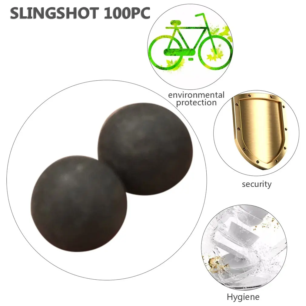 

100pcs 10mm Slingshot Beads Bearing Mud Balls Safety Non-toxic Slingshot Ammo Solid Clay Balls For Outdoor Hunting Shooting