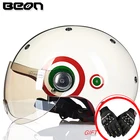 Шлем BEON Moto rcycle B103 для скутера в стиле ретро, винтажный, для гонок, с открытым лицом