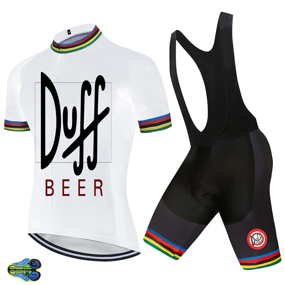 2020 команда DUFF BEER PRO Велоспорт Джерси 9D гелевые велосипедные шорты Костюм MTB Ropa