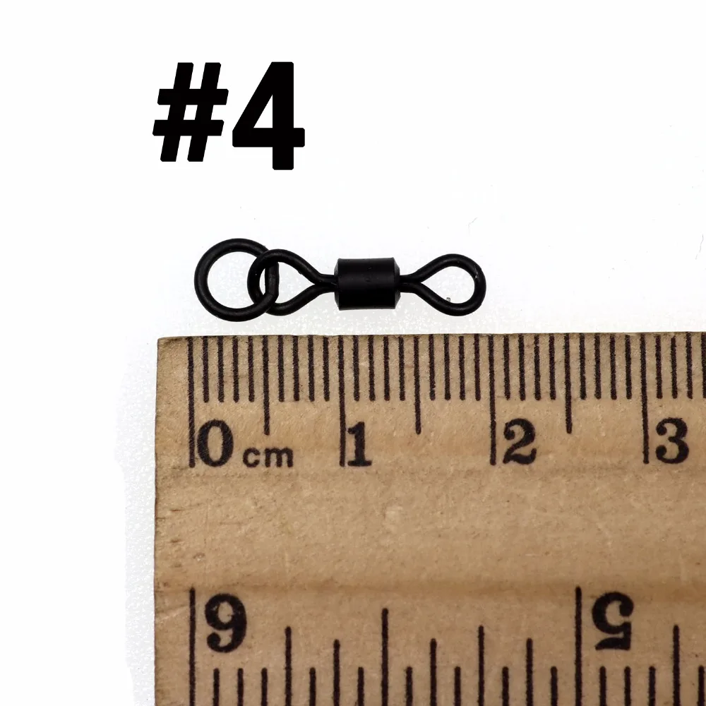 Bimoo 20 шт. антибликовая матовая черная отделка для ловли карпа поворотная застежка