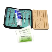 medical skin suture training kit silicone pad needle scissors soft easy to operate study teaching resource kit