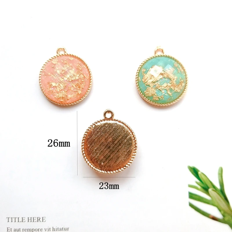 Япония и Южная Корея DIY ювелирные аксессуары сплав инкрустированный золотой