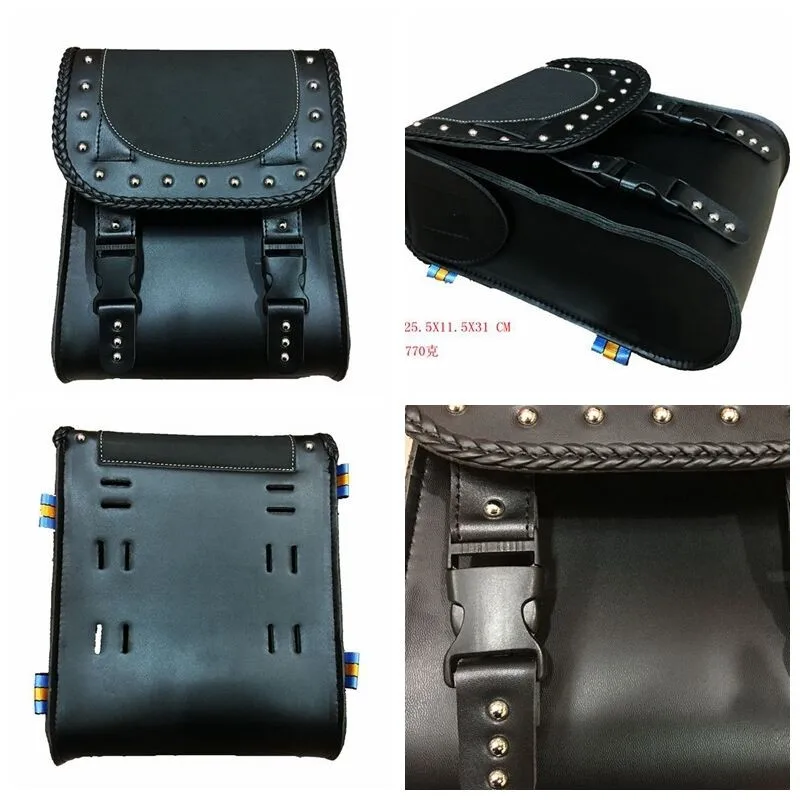 Универсальный из искусственной кожи мотоцикл седельная сумка двойной