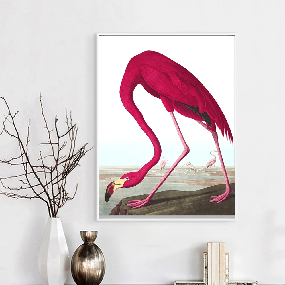 Плакаты на холсте с изображением фламинго картины принты в скандинавском