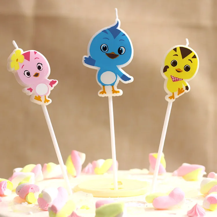 Новая Цветочная цифровая Свеча для дня рождения мультяшная Бездымная свеча