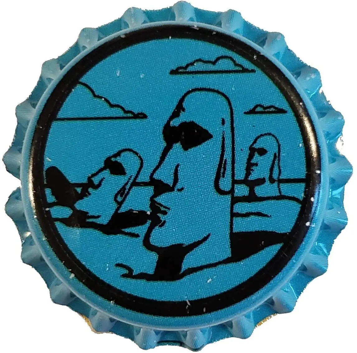

Blue Beer Bottle Caps for Brewing & Crafts Easter Island Heads