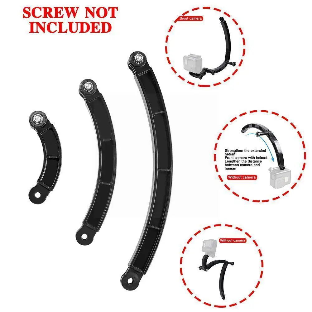 

3 In 1 Extended Shooting Mount Helmet Arm Extension Curved Pole Selfie Stick For GoPro Xiaomi Yi 4K DJI Camera Go Pro Accessori