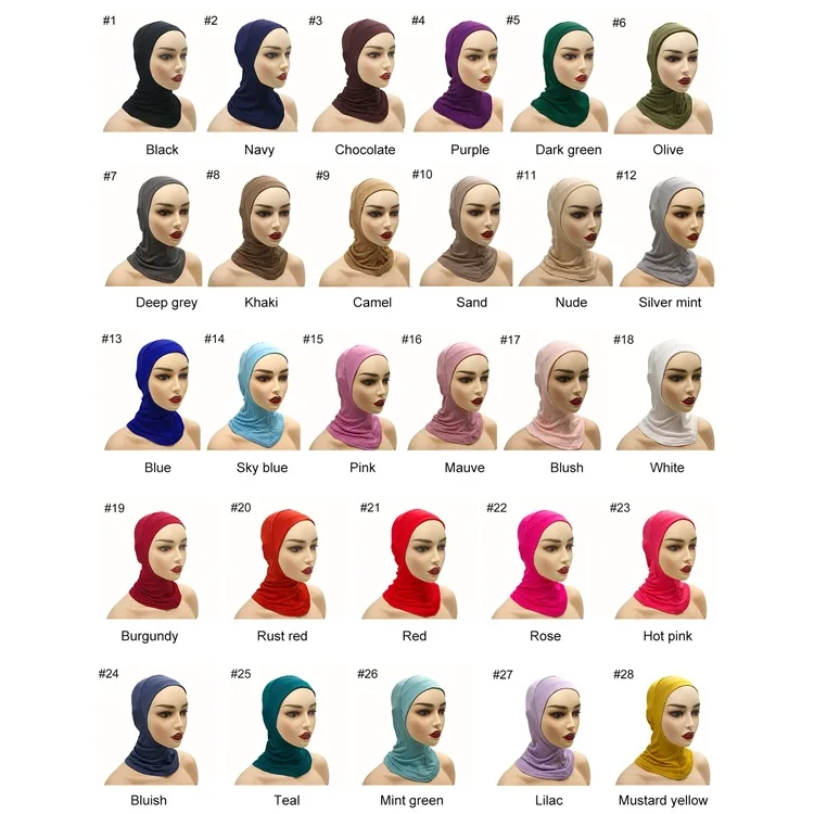 

High Quality Mercerized Cotton Modal High Elastic Multicolor Cap and Scarf