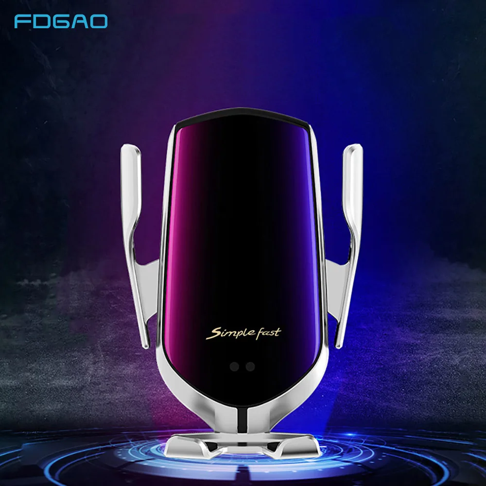 Автомобильное беспроводное зарядное устройство с автоматическим зажимом 10 Вт