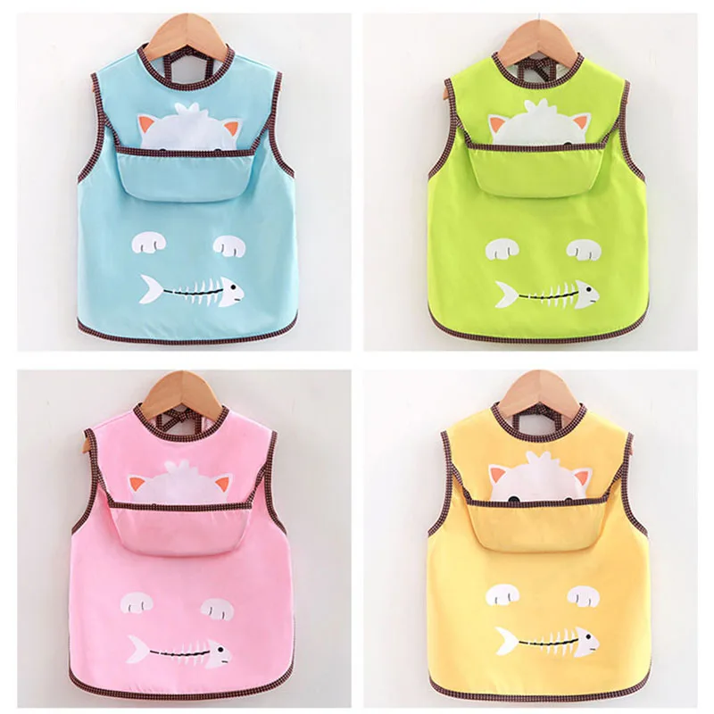 

Waterproof Infant Eating Children Drawing Sleeveless Bebe Bandana Bibs Cute Baby Bibs Soft Cotton Baby Bib Meal Burp Eva Cloths