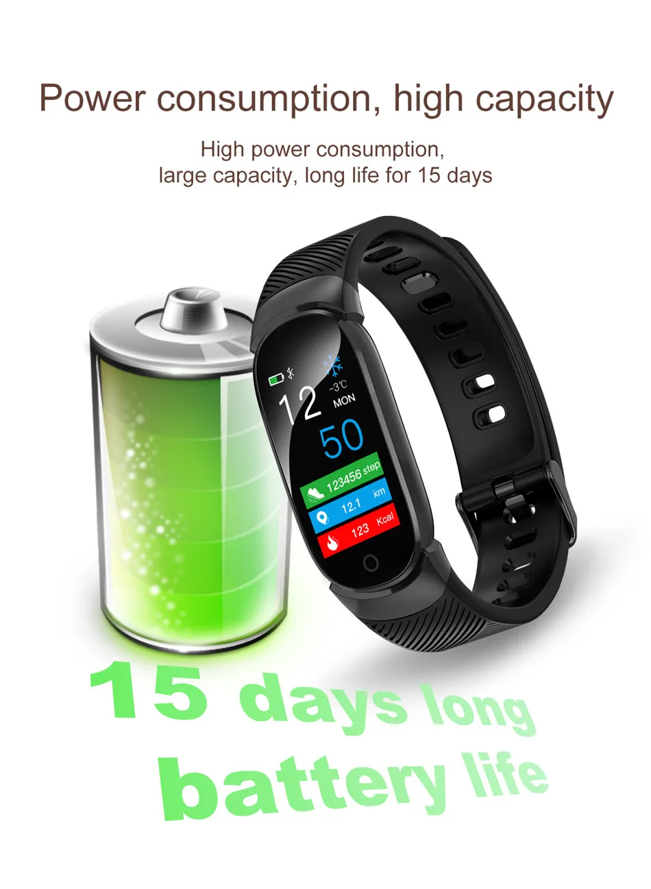 

QW16 Electronic Smart Bracelet Women Men Smart Band Heart Rate Monitor Waterproof Pedometer Sport Watch For Android IOS