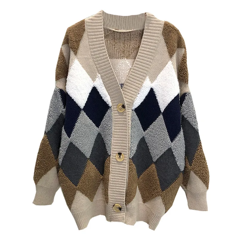 

Women Sweater Cardigans Single Breasted Knitted Cardigans Korean Long Sleeve Loose Winter Clothes Women Sweater Tops
