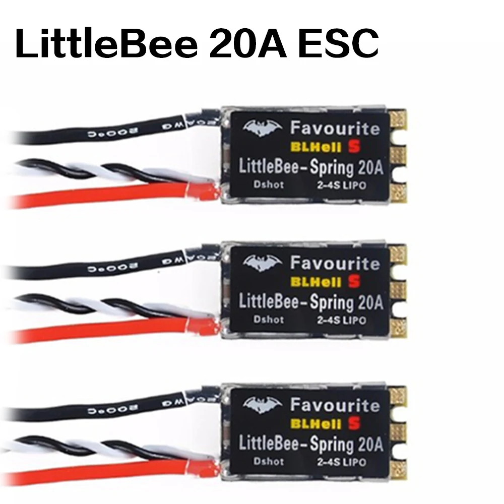 

FVT LittleBee Little Bee blheli _ S Spring 20A ESC контроллер скорости 2-4S поддержка Dshot для FPV гоночного дрона