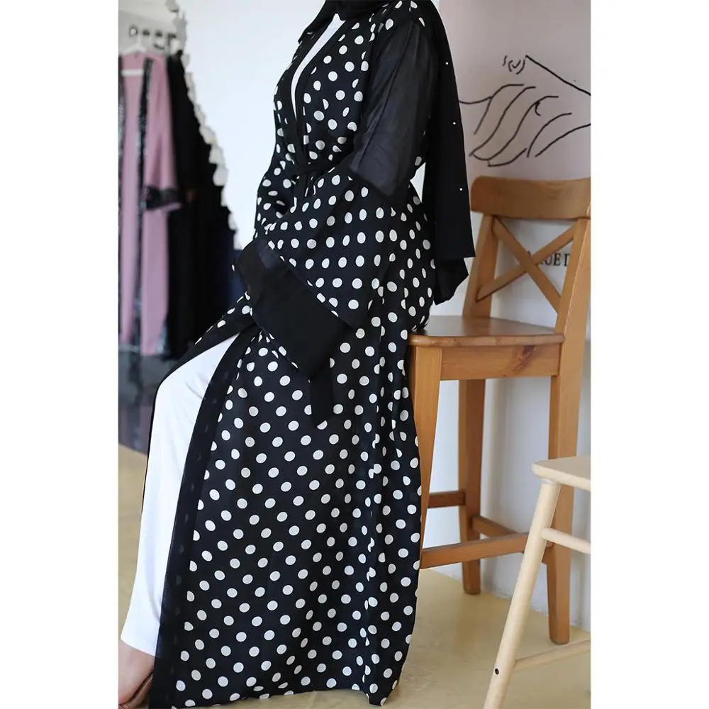 Кардиган с узором в горошек Abaya мусульманская Мода Дубаи исламский халат