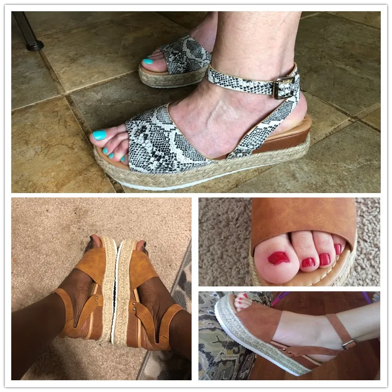 

Wedges Shoes For Women High Heels Sandals Summer Shoes 2020 Flop Chaussures Femme Platform Sandals 2020 Plus Size 43