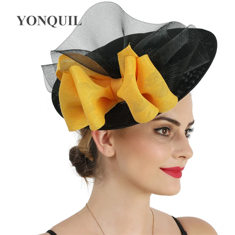 Дамская Вуалетка для волос шляпка дерби с сеткой шляпка-фаллоимитатор перьями