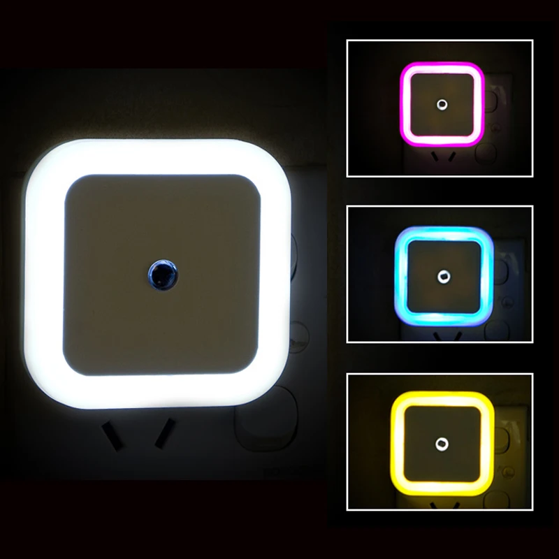 

Night Light Bedroom Lighting Mini Light Sensor Control 110V 220V EU US Plug Nightlight Lamp For Children Kids LED Living Room