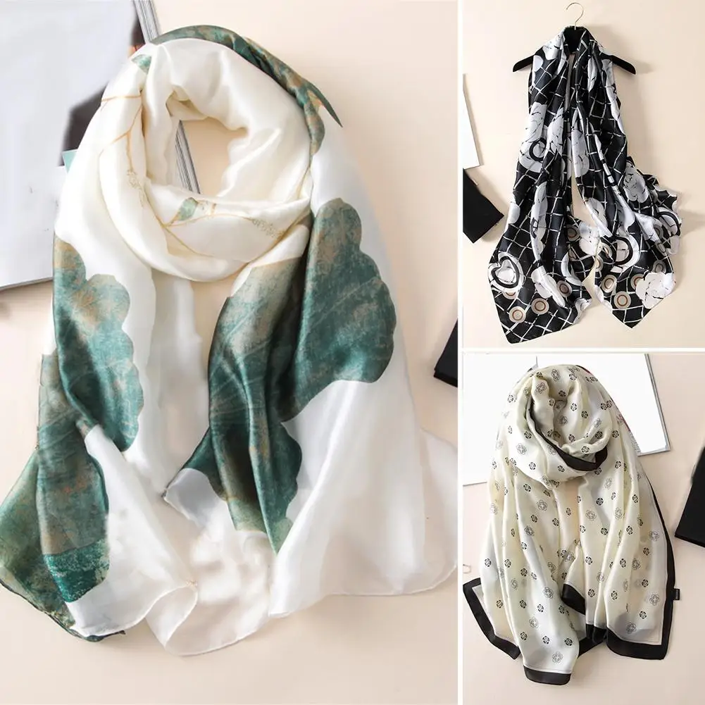 

Женский Стильный цветочный принт длинный шейный шарф хиджаб повязка на голову пляжный анти-УФ шаль остановить Летающий Spit респиратор для л...