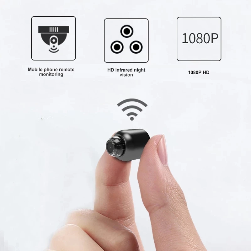 HD 1080P WiFi IP Camera Mini P2P Wireless Micro Webcam Camcorder Video Recorder Night Vision Remote Monitoring Hidden TF Card |