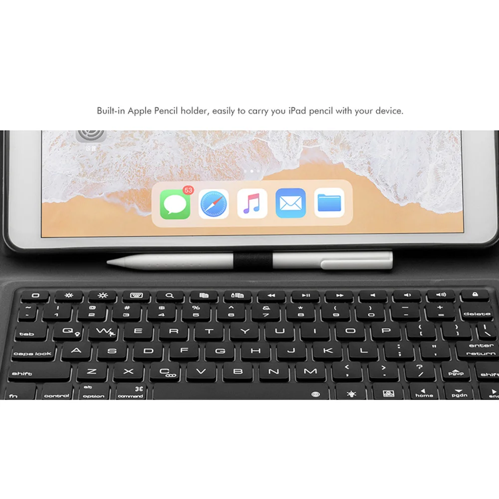 Для iPad 10,2, 7 цветов, Беспроводная Bluetooth клавиатура, кожаный чехол с подставкой, умный флип-чехол со встроенным держателем для карандашей