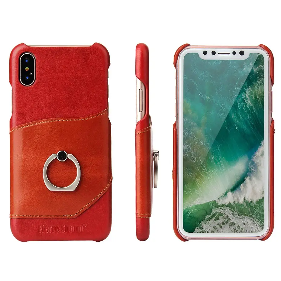 Чехол для телефона из натуральной кожи для iPhone 11 11pro Max чехол Модный чехол с кольцом для iPhone 6 7 8 plus X XR XS Max чехол