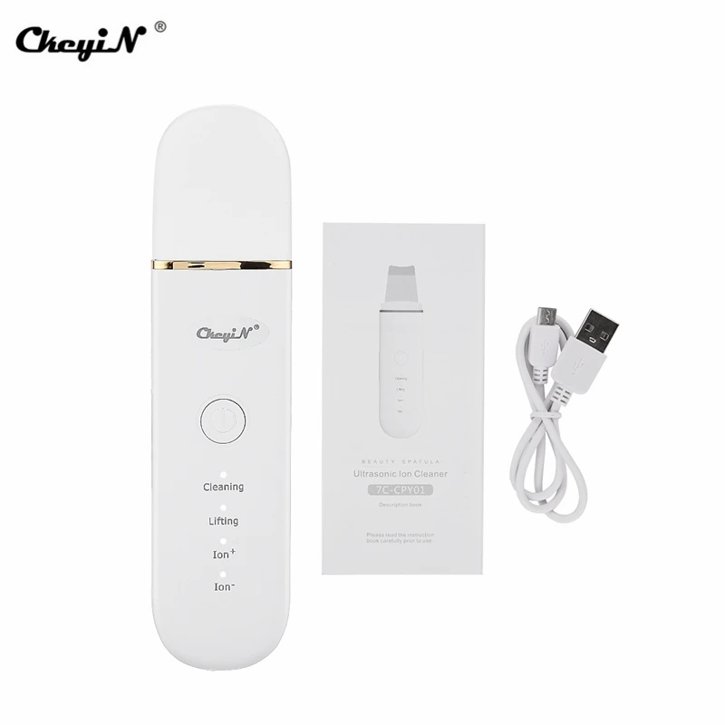 

CkeyiN EMS Ion Ultrasonic Facial Pore Cleaner Skin Scrubber Deep Face Cleaning Device Skin Peeling Shovel Blackhead Removal