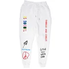 Осенне-зимние мужские флисовые спортивные брюки, новые повседневные штаны с принтом Тревиса Скотта астромира, спортивные брюки для подростков