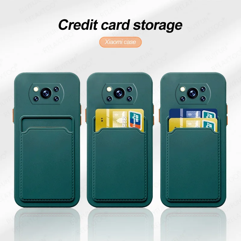 card slot phone case for xiaomi poco x3 pro nfc pokox3 nfc 3x pocco little x3pro x 3 silicone shockproof protector cover fundas free global shipping