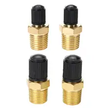 2 Pcs 1/4 Inch Npt Mpt Brass Tire Tire Air Compressor Fuel Tank Filling Valve For Dunlop Valve Car Styling Auto Parts Accessorie