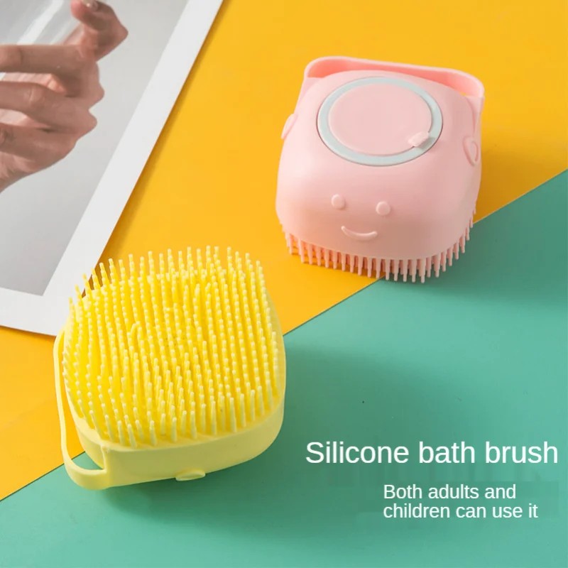 Adult Bathing Rubbing Back Towel Pet Massage Brush Shampoo Silicone Filling Liquid Baby | Дом и сад