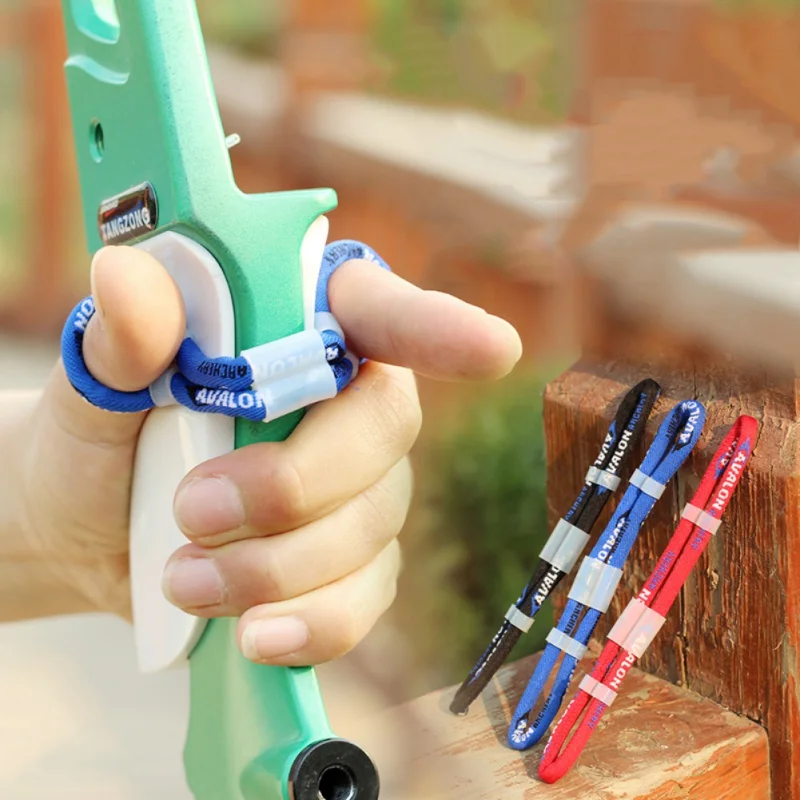 Стрельба из лука слинг для пальца Рекурсивный лук регулируемый палец охоты