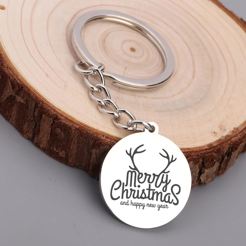 Рождественская елка украшение висячий круглый брелок Счастливого Рождества и