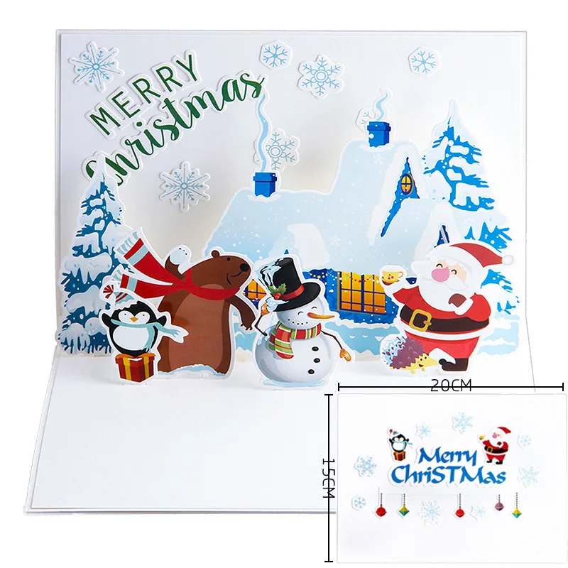 Креативные 3D Рождественские открытки Детские ручной работы сделай сам