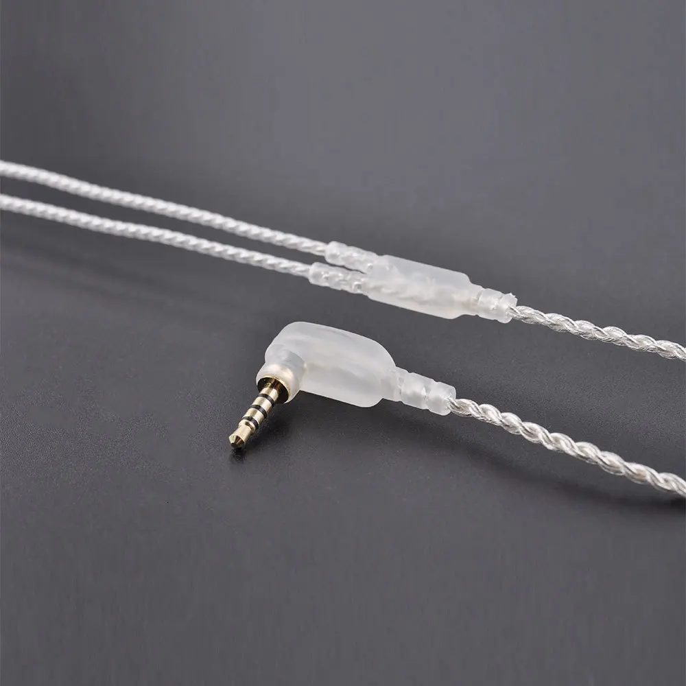 Плотным верхним ворсом KZ ZS3 ZS4 ZS5 ZS6 кабель 2pin 0,75 мм обновлен с серебряным покрытием кабель наушников обновления кабель для наушников Наушники KZ ZS4 ZSA ED16