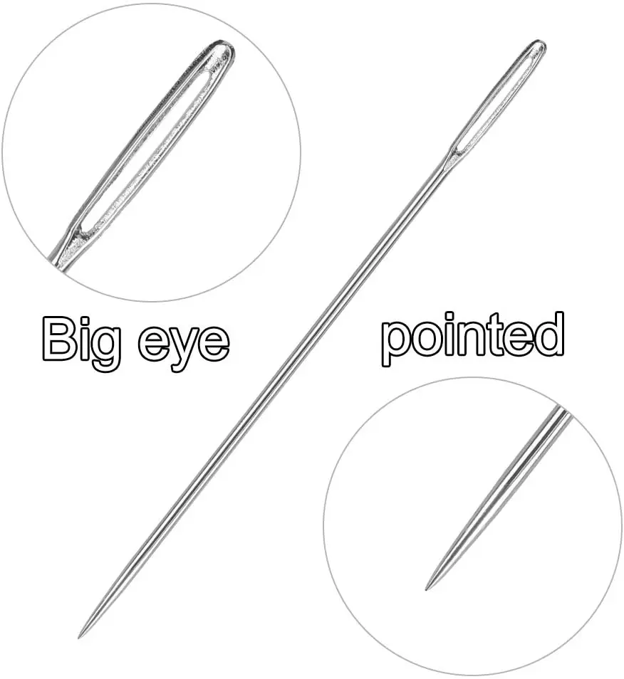 Nonvor 36 шт. большой глаз швейных игл ручной слепой швейная игла с Пластик бутылки