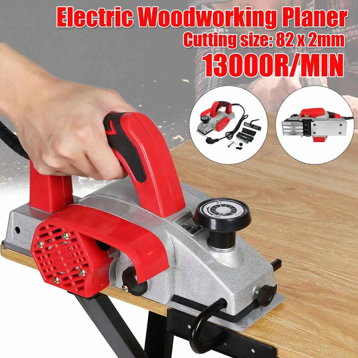 

1500W Electric Planer 110/220V Powerful Wooden Handheld Copper Wire Wood Planer Carpenter Woodworking DIY Power Tools Kit