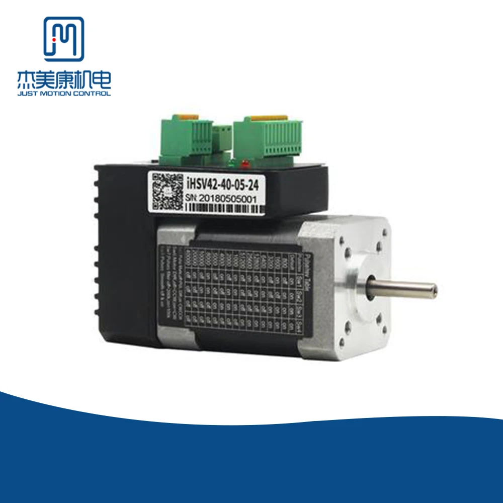 Интегрированный Серводвигатель JMC 52 Вт 24 В NEMA17 4000rpm24v 0 125 N.m iHSV42 40 05 24|Шаговый