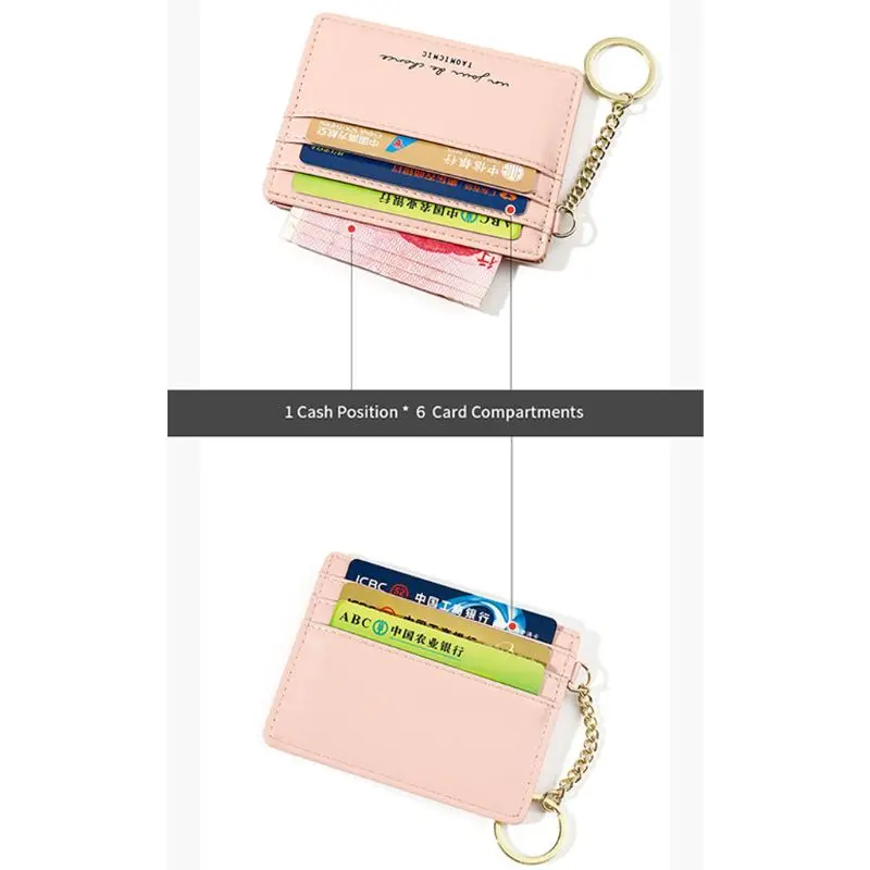 Женский тонкий держатель для кредитных карт из искусственной кожи 2020 Модный