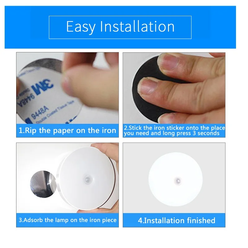 PIR датчик движения Ночной светильник Автоматическое включение/выключение для